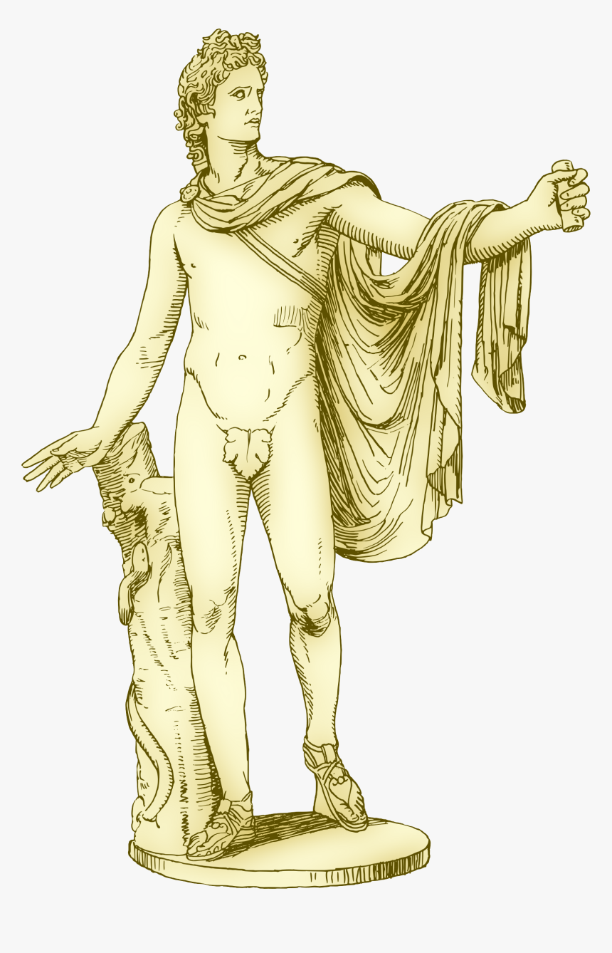 Transparent Marble Clipart - Apollo Roman God Drawing, HD Png Download, Free Download