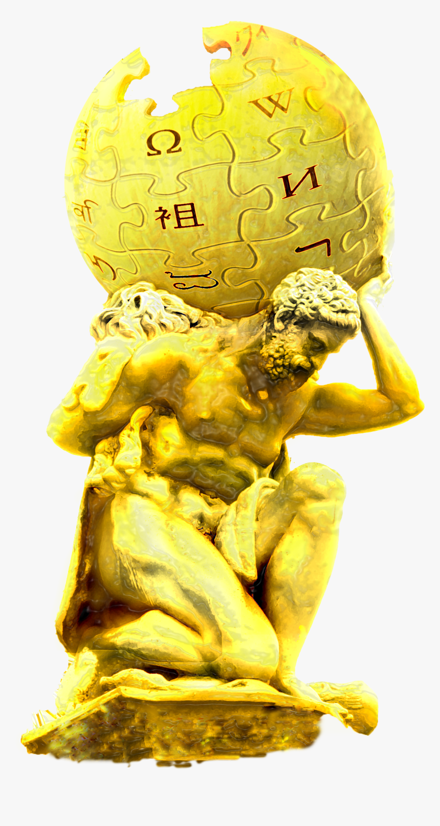 Gold Atlas Beta2 - Transparent Gold Statue Png, Png Download, Free Download