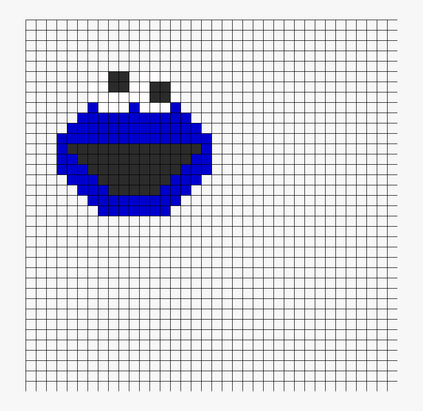 Cookie Monster Perler Bead Pattern / Bead Sprite - Perler Bead Cookie Monster, HD Png Download, Free Download