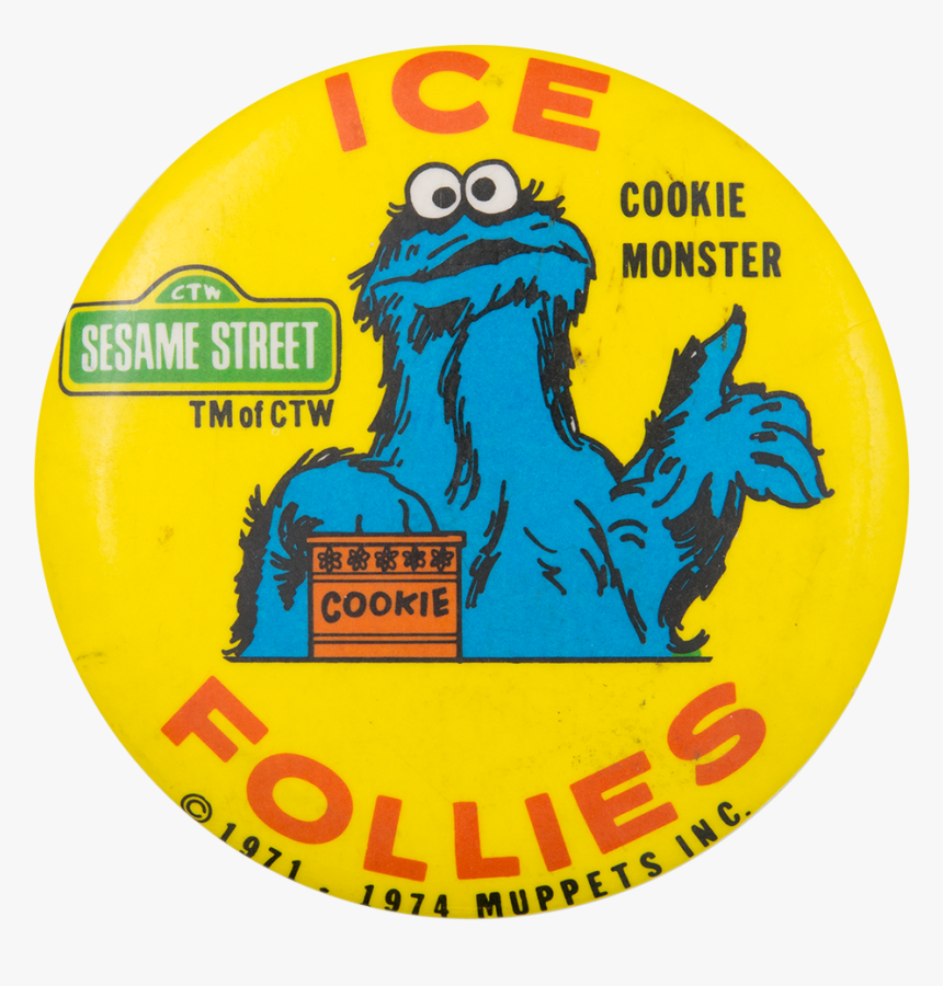 Ice Follies Cookie Monster Event Button Museum - Ctw Sesame Street, HD Png Download, Free Download