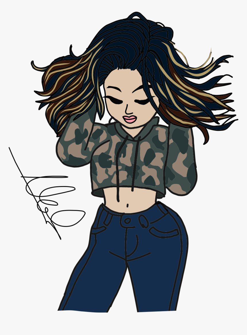 Drawings Of Girls In Crop Tops Clipart , Png Download - Cute Drawings Of Girls, Transparent Png, Free Download
