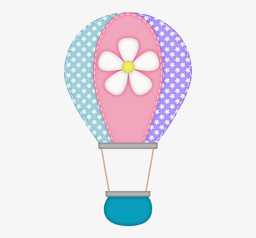 Baby Elephant Girl Baby Shower - Hot Air Balloon Clipart Girl, HD Png Download, Free Download