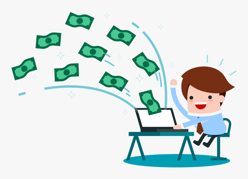 Flosocial Desk Raining Money - Raining In Money Cartoon Png, Transparent Png, Free Download