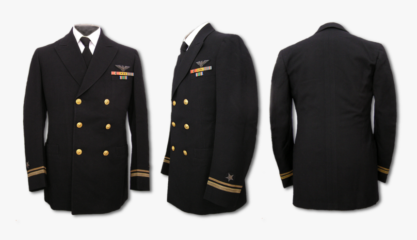 Front, Side, And Rear Views Of The Officer"s Blue Service - Formal Wear, HD Png Download, Free Download