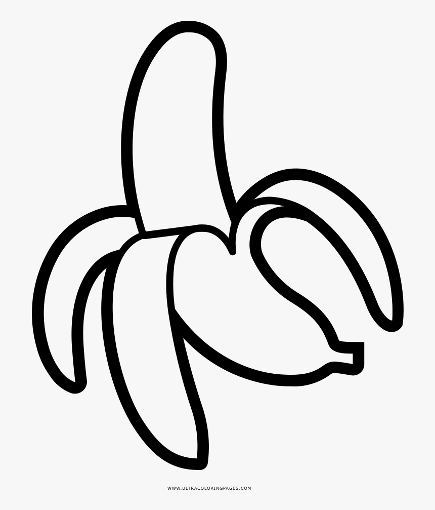 Banana Desenho Para Colorir Ultra Coloring Pages Minion - Coloring Page Of A Banana, HD Png Download, Free Download