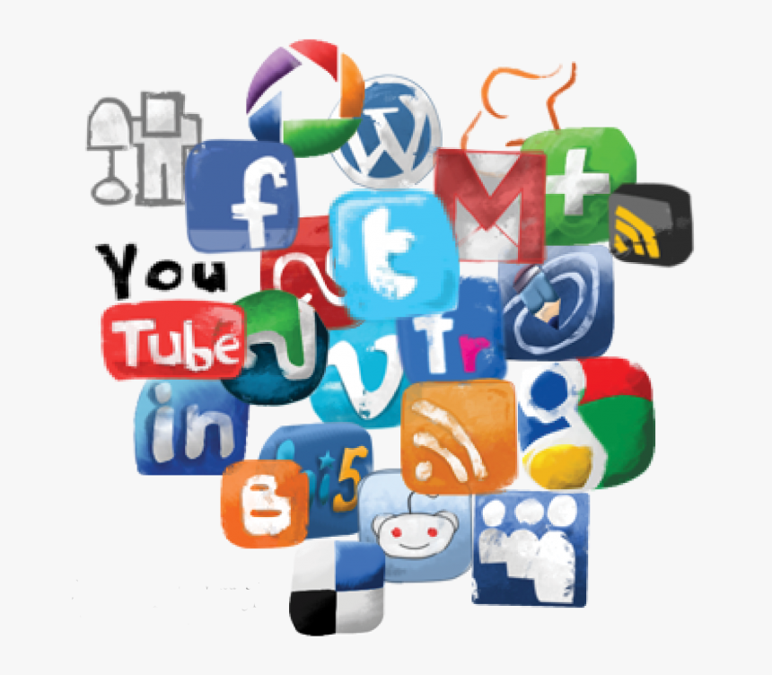 Social Cluster - Social Media Clipart Png, Transparent Png, Free Download