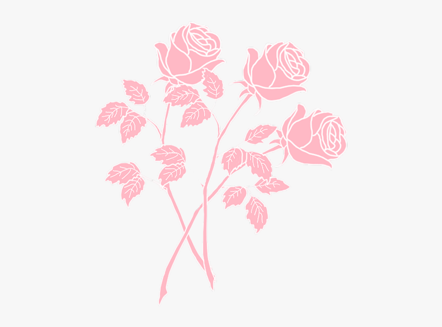 Aesthetic Pink Rose Transparent Background, HD Png Download, Free Download