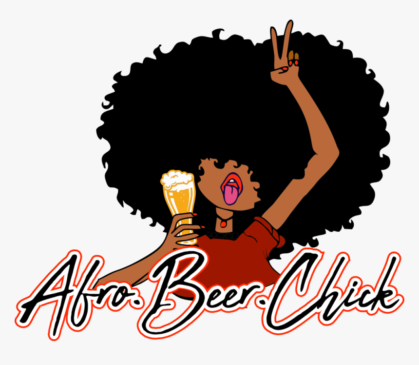 Afro Beer Chick - Cute Black Girls Cartoon Character, HD Png Download -  kindpng