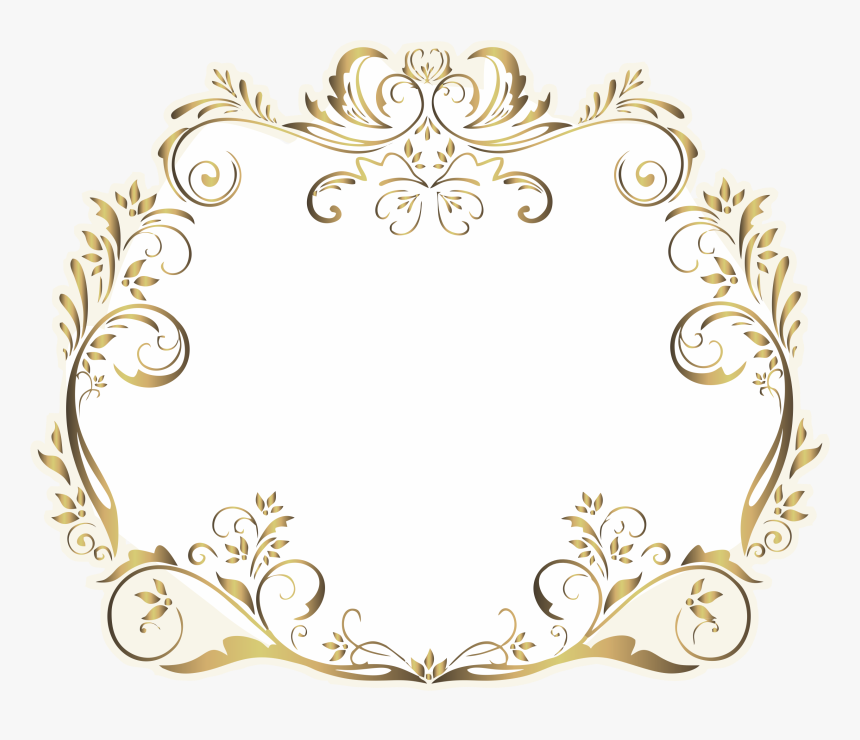 Transparent Moldura Arabesco Dourado Png - Moldura Provençal Png, Png Download, Free Download