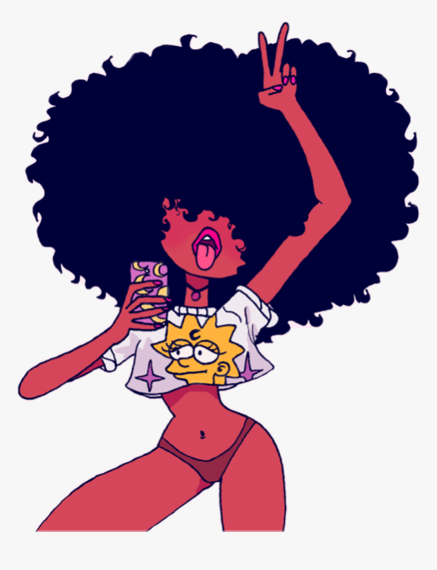 Transparent Pretty Clipart - Cartoon Black Girl Drawing, HD Png Download -  kindpng