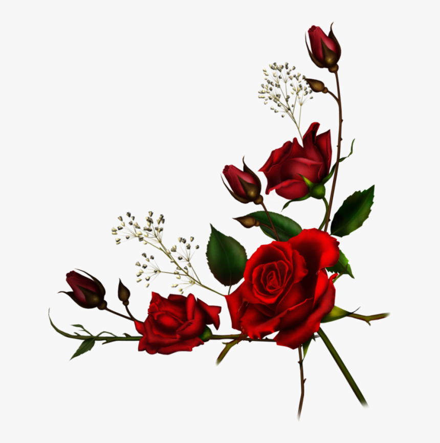 Tumblr Flower Png - Transparent Red Roses Border, Png Download, Free Download