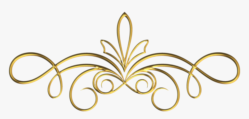 Gold Design Clipart - Gold Swirl Border Design Png, Transparent Png, Free Download