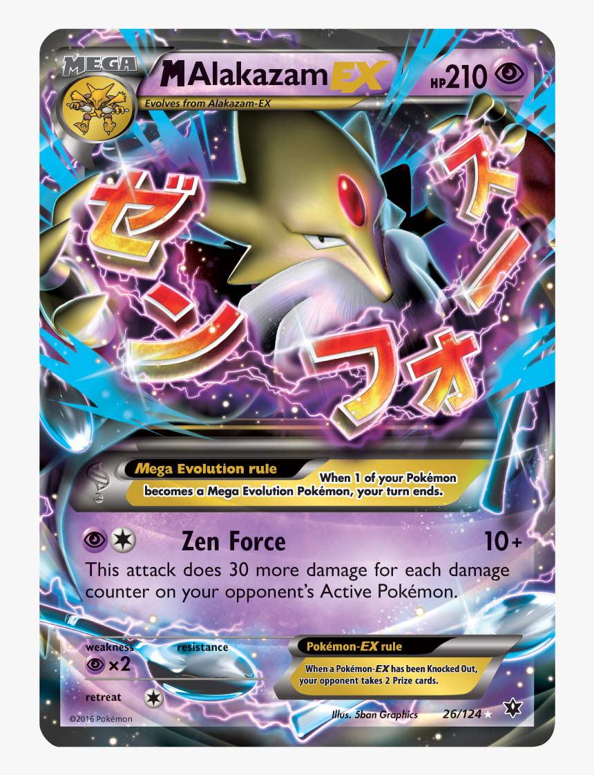 Pokemon Ex Cards Png - Mega Alakazam Ex Ita, Transparent Png, Free Download