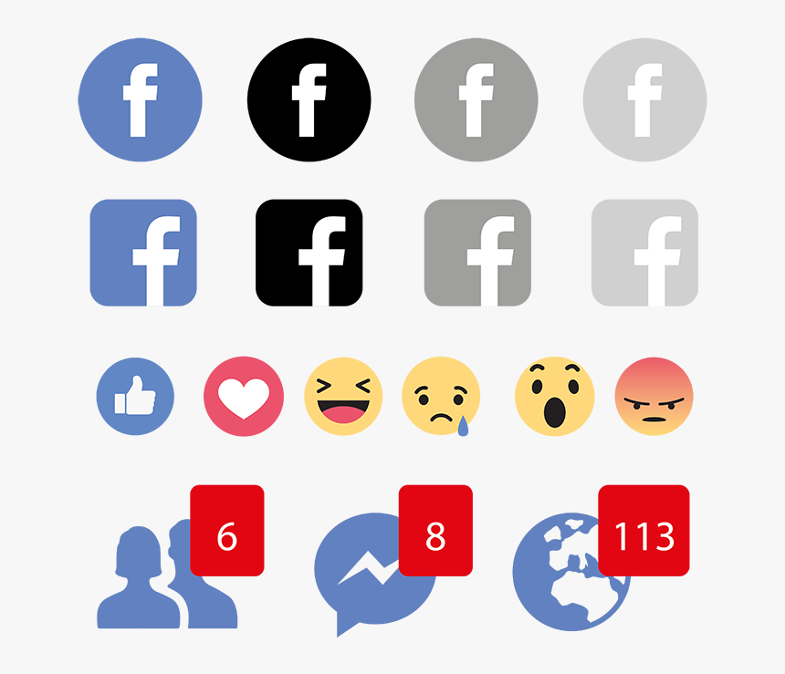 #facebook #message #likes #react #logo #facebooklite - Social Media Emoji Icons, HD Png Download, Free Download