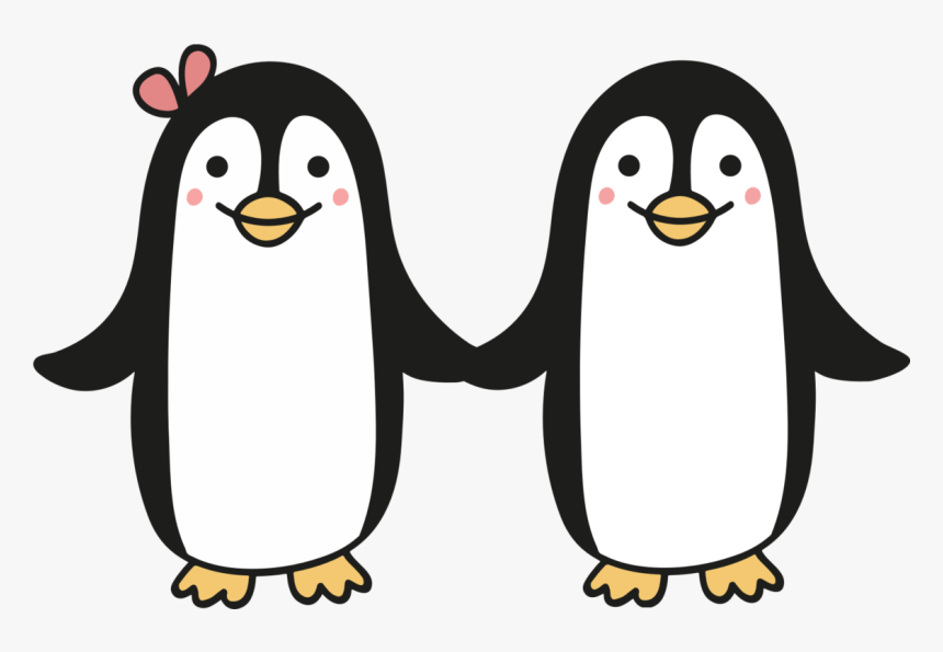 Penguins Of Madagascar Clipart Valentines - Penguin Couple Clipart, HD Png Download, Free Download