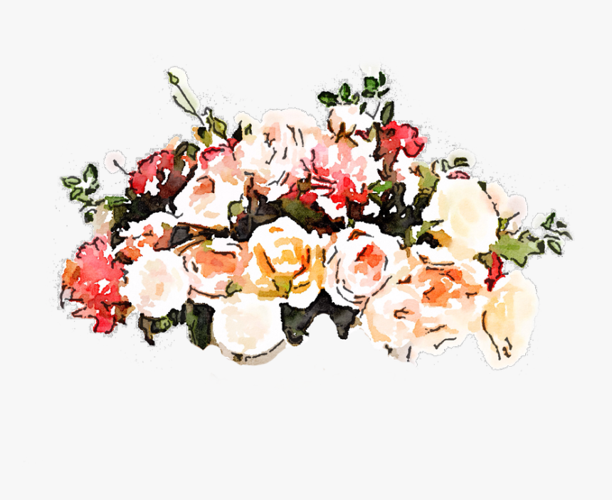 Watercolor Roses Png -watercolor Flowers Png Peach - Floral Water Color Flower Transparent Background, Png Download, Free Download