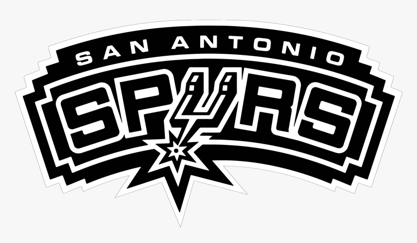 San Antonio Spurs Clipart Vector - San Antonio Spurs Logo Black And White, HD Png Download, Free Download