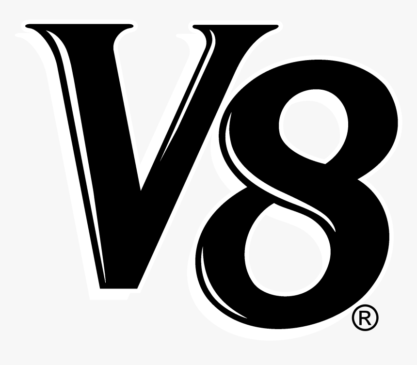 V8 Logo Black And White - V8, HD Png Download, Free Download