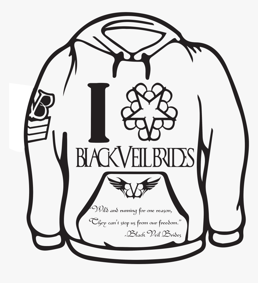 Black Veil Brides Hoodie Design - Black Veil Brides, HD Png Download, Free Download