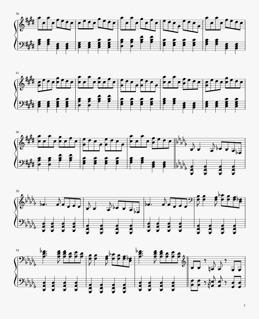 Shape Of You Piano Notes, HD Png Download, Free Download