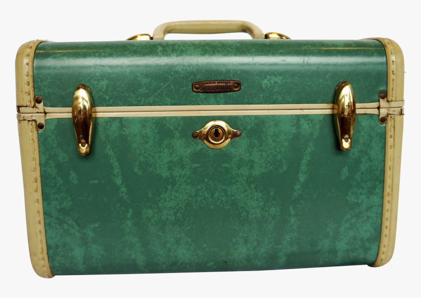 Turquoise Marbled Train Case Shwayder Bros Samsonite - Briefcase, HD Png Download, Free Download