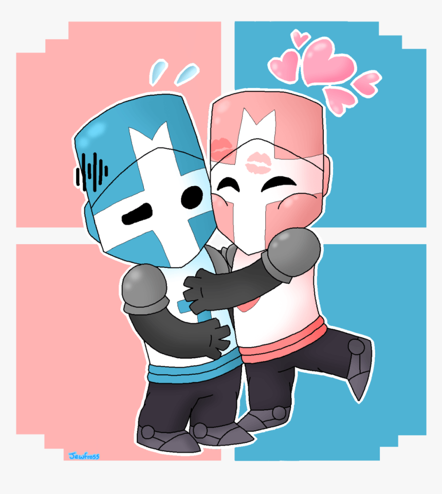 My Two Knights - Castle Crashers Pink Knight X Blue Knight, HD Png Download, Free Download