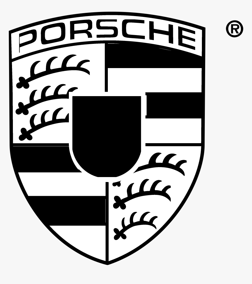 Porsche Logo Black And White - Porsche Logo Transparent Background, HD Png Download, Free Download