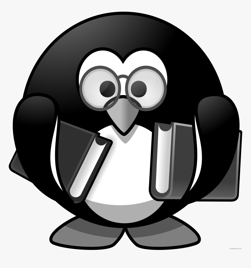 Transparent Animal Reading Clipart Black And White - Penguin Books Clipart, HD Png Download, Free Download