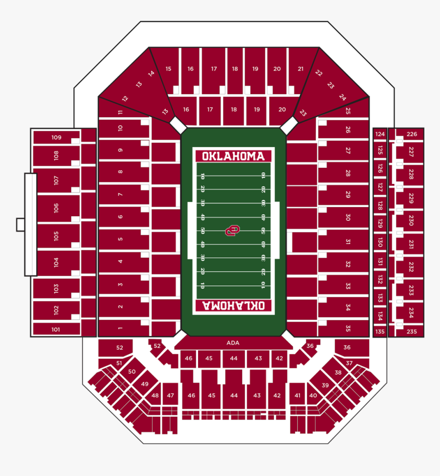 Ou Stadium Seating Chart, HD Png Download, Free Download