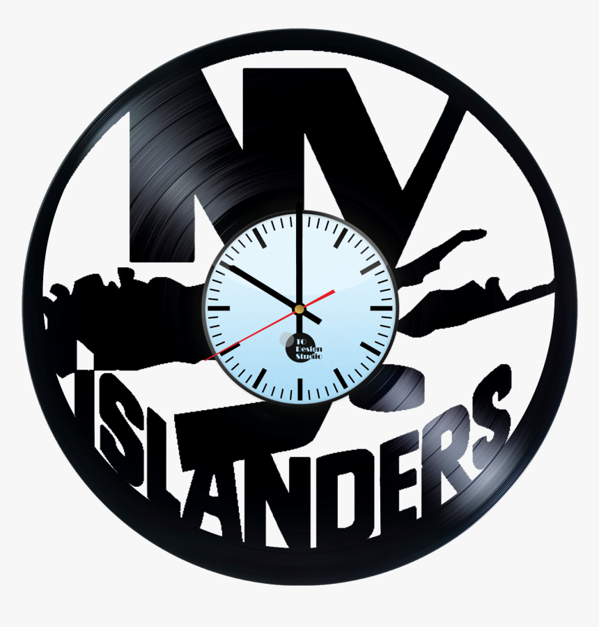 New York Islanders Logo Png Handmade Vinyl Record Wall - New York, Transparent Png, Free Download