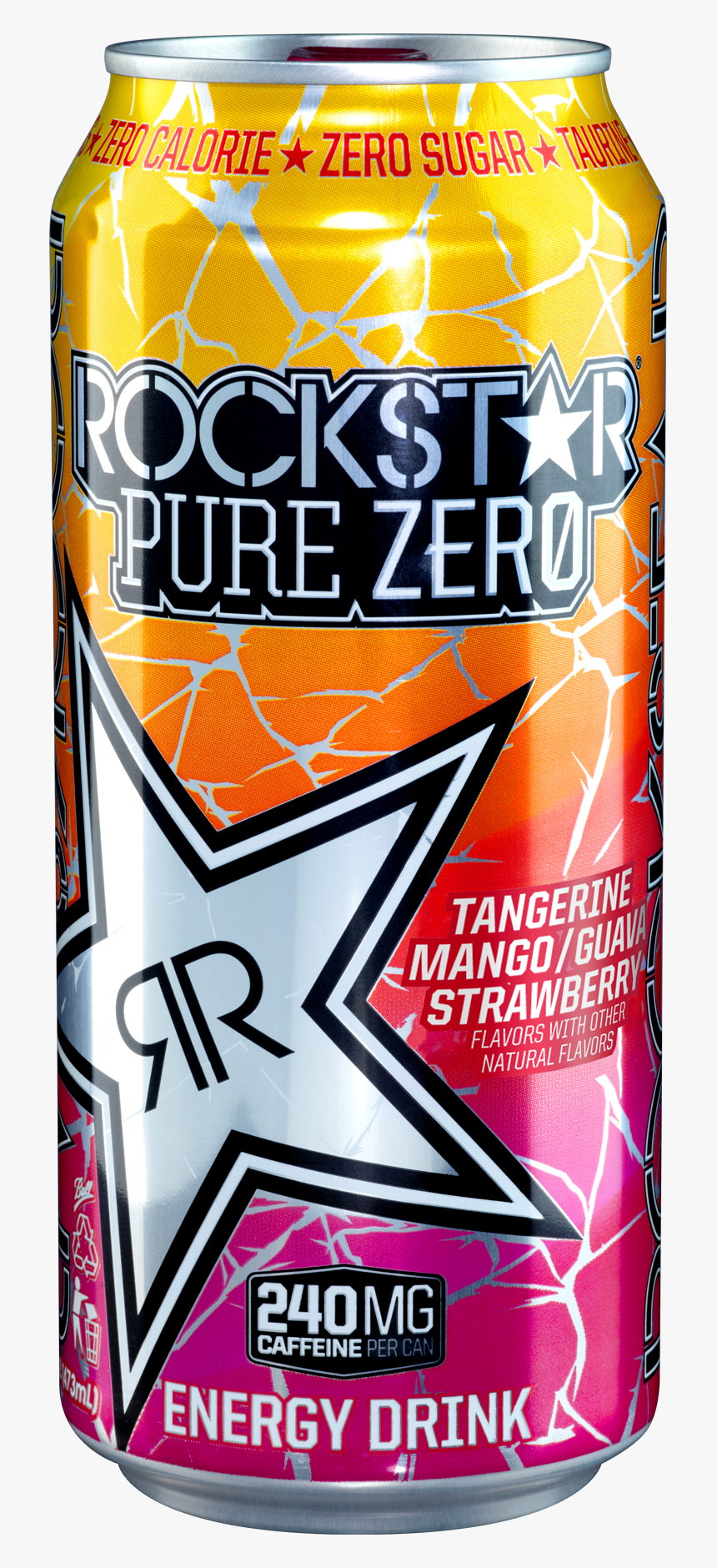 Rockstar Pure Zero Tangerine Mango Guava Strawberry, HD Png Download, Free Download