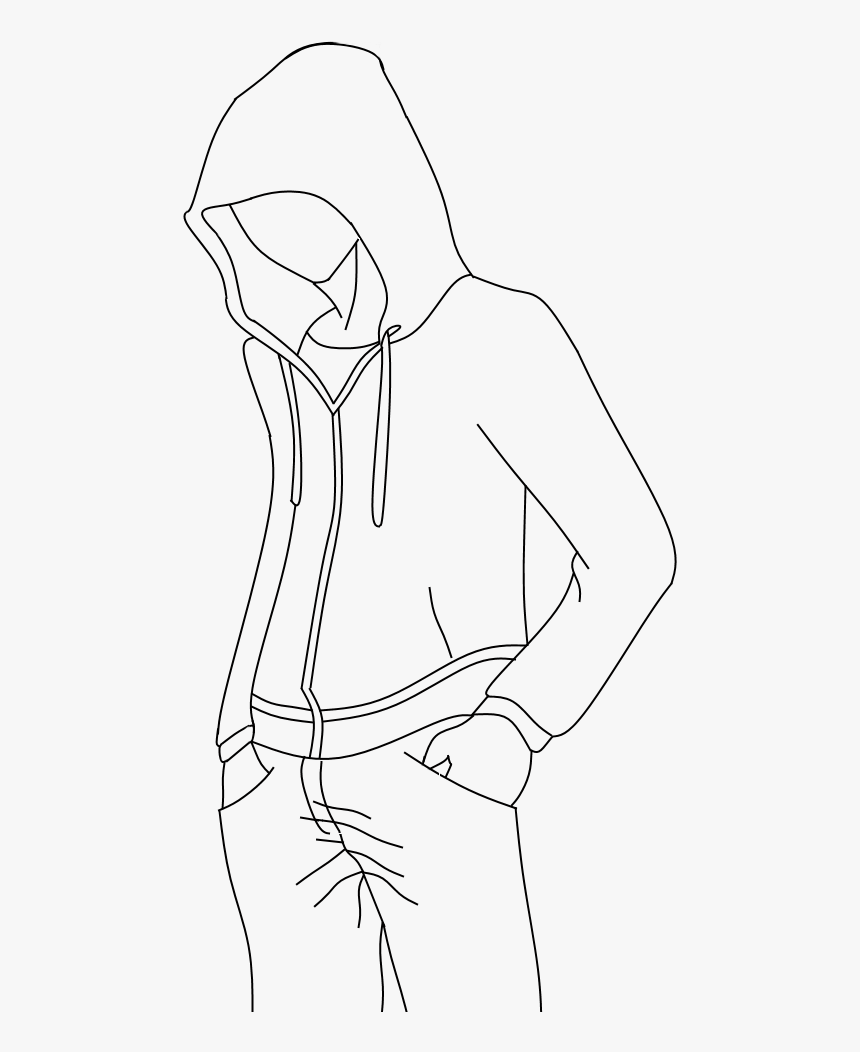 Outline For Hoodie Designs Drawing Base Manga Drawing Anime Drawing Outline Hd Png Download Kindpng