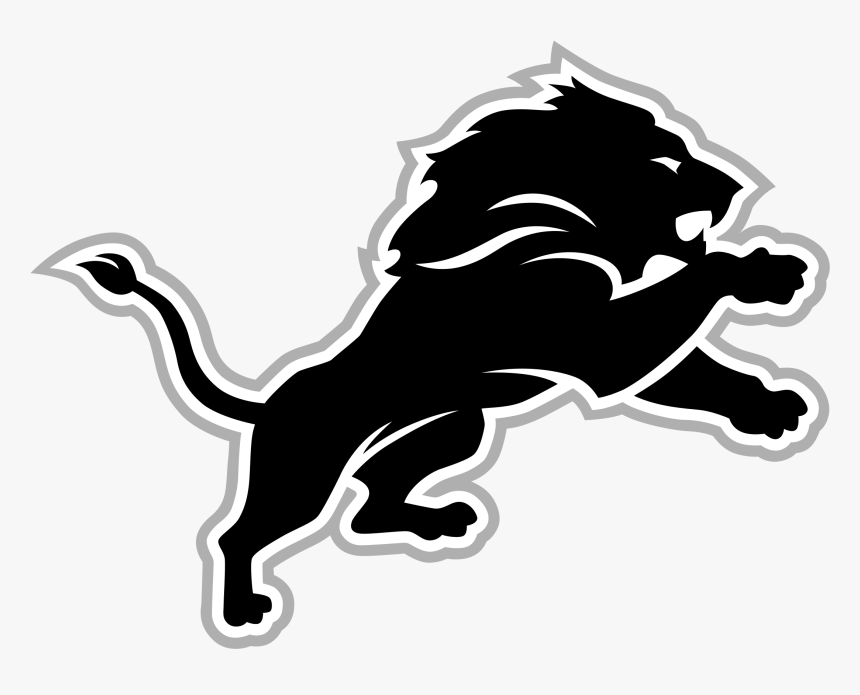 Detroit Lions Logo Black And White, HD Png Download, Free Download