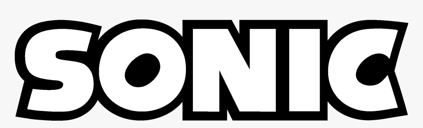 Sonic Logo Png - Sonic The Hedgehog Logo Black And White, Transparent Png, Free Download