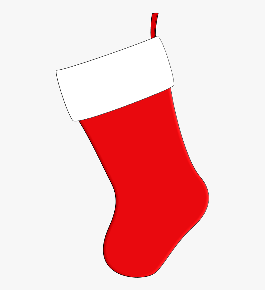 Red Christmas Stocking Template, HD Png Download, Free Download