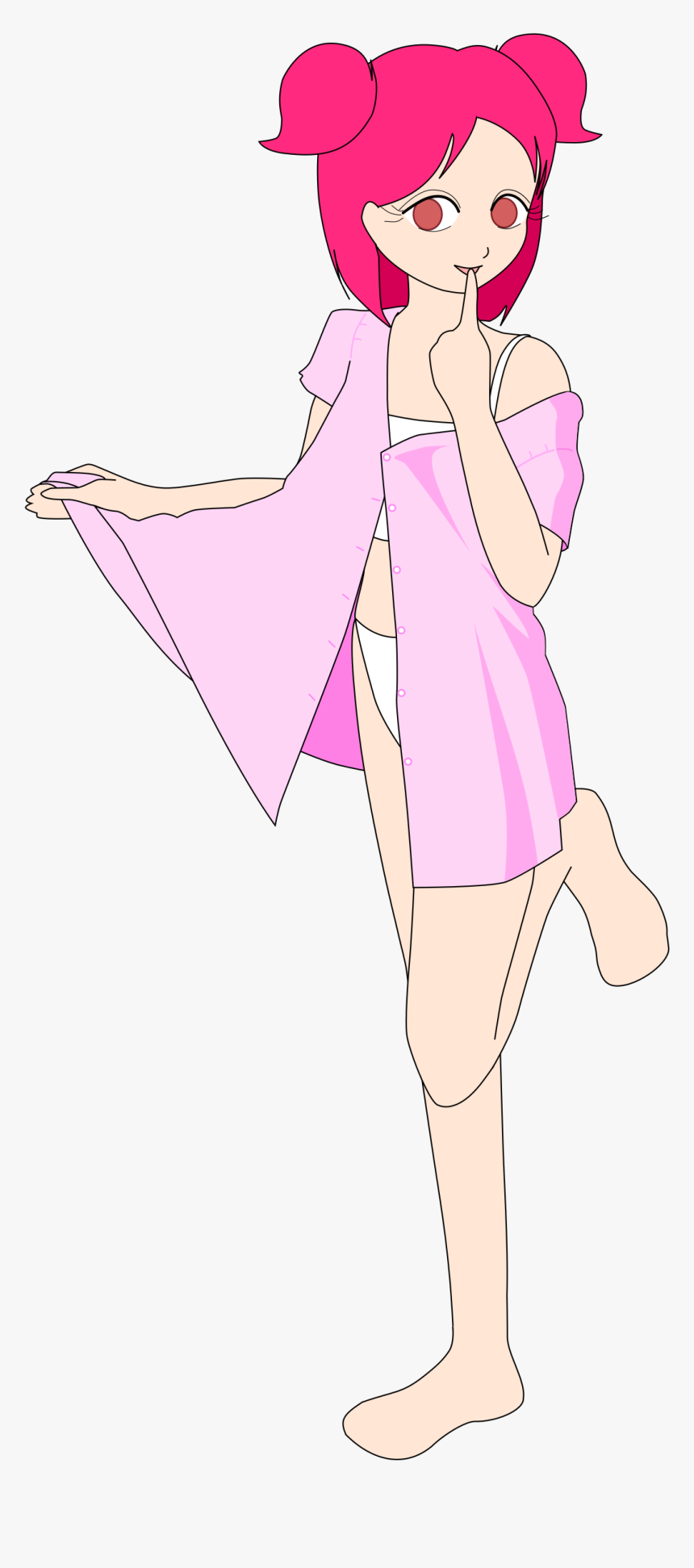 Pink Anime Girl Clip Arts - Anime Girl Png Gif Hd, Transparent Png, Free Download