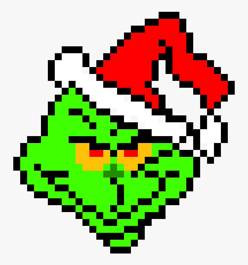 How The Grinch Stole Christmas Bead Pattern - Grinch Pixel Art, HD Png Download, Free Download