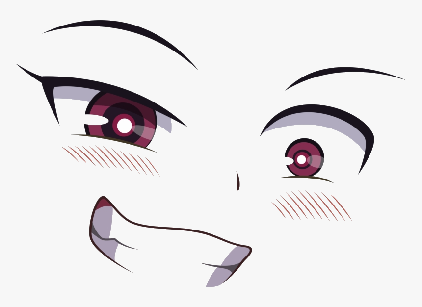 Mouth Eye Face Nose Facial Expression Eyebrow Purple - Anime Eyes And Mouth Png, Transparent Png, Free Download