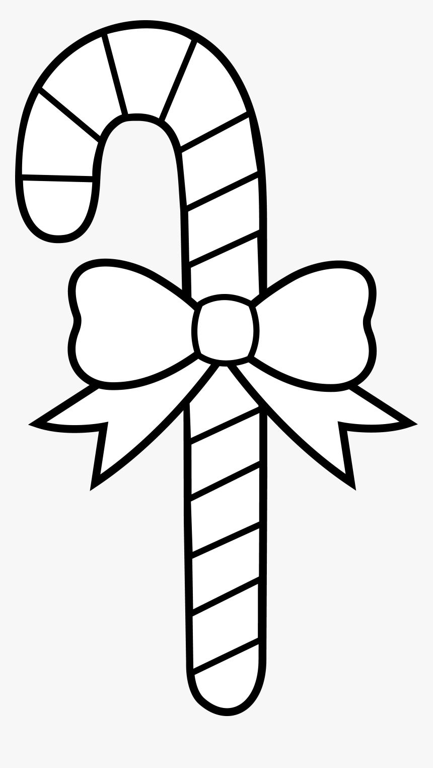 Christmas Outline Collection Tree - Christmas Drawings Candy Cane, HD Png Download, Free Download