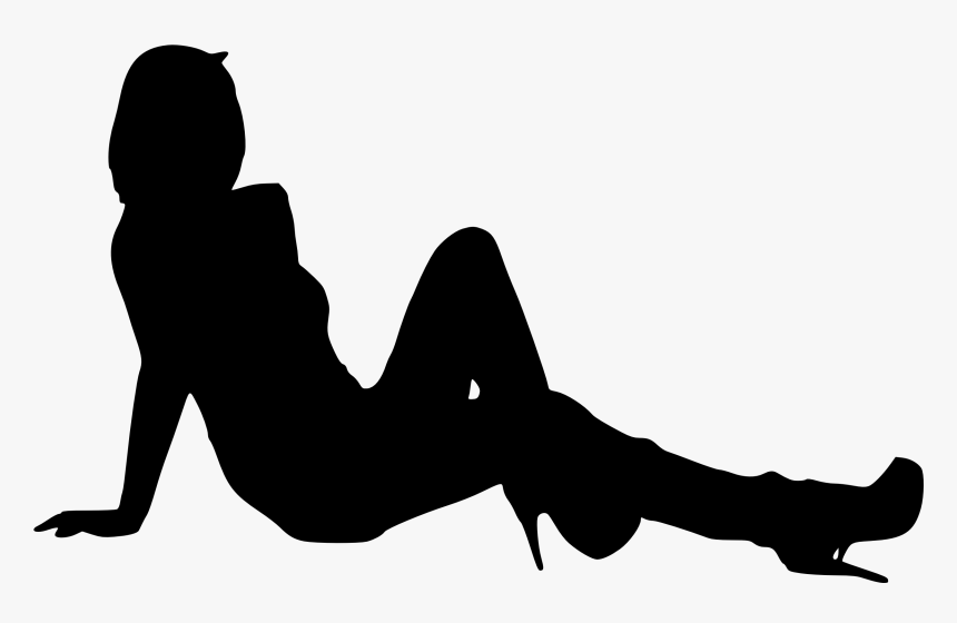 Silhouette Girl Sitting - Transparent People Sleeping Silhouette, HD Png Download, Free Download