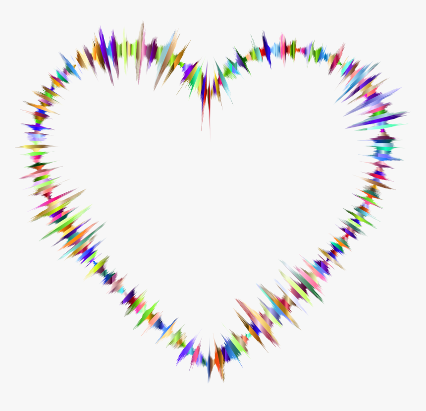 Music Wave Sound Abstract Art Audio Aural Ear - Sound Wave With Heart, HD Png Download, Free Download