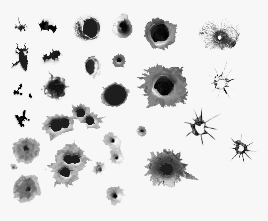 Bullet Holes Png Free Download - Bullet Hole Transparent Background, Png Download, Free Download