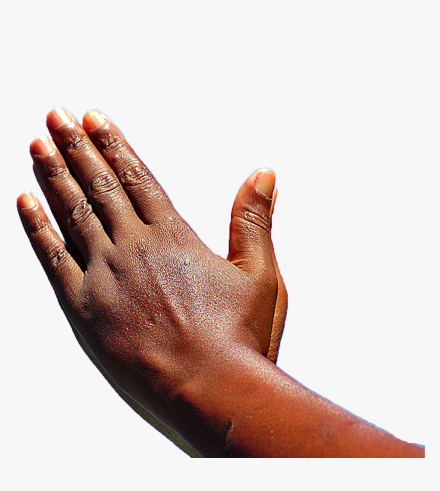 Clip Art Prayer Hand - Black Prayer Hands Png, Transparent Png, Free Download