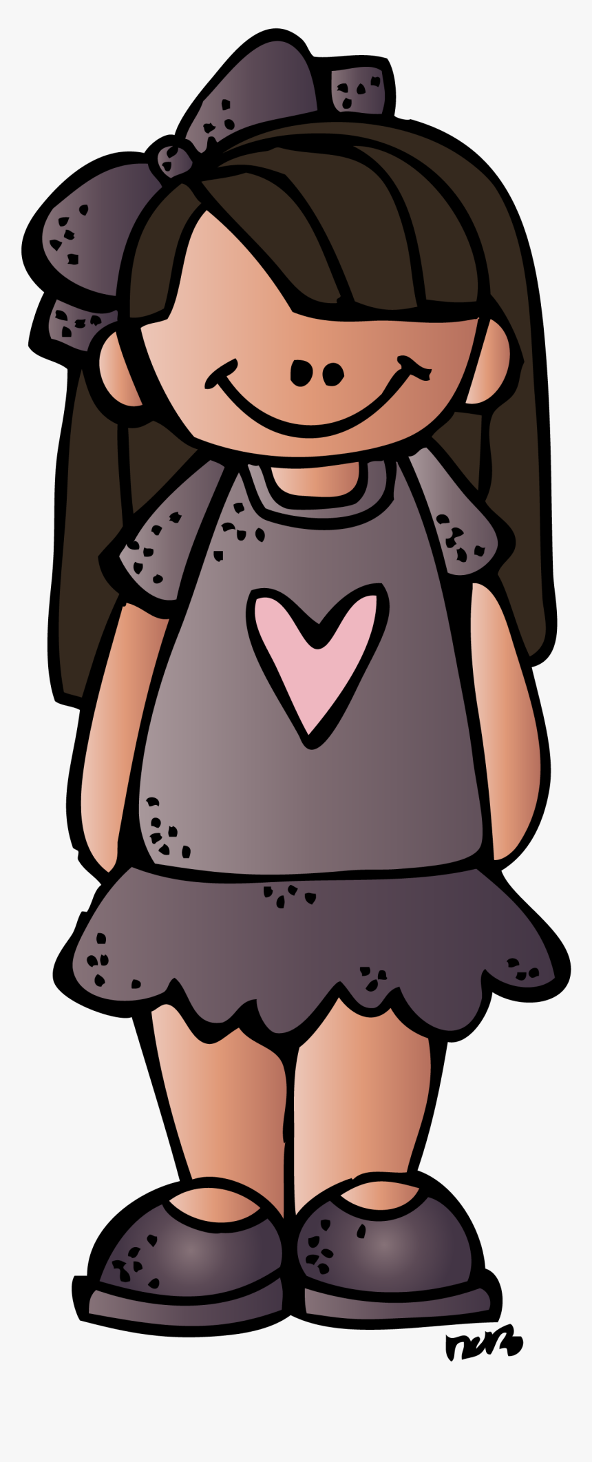Surf Melonheadz Png - Melonheadz Girl Black And White Clipart, Transparent Png, Free Download