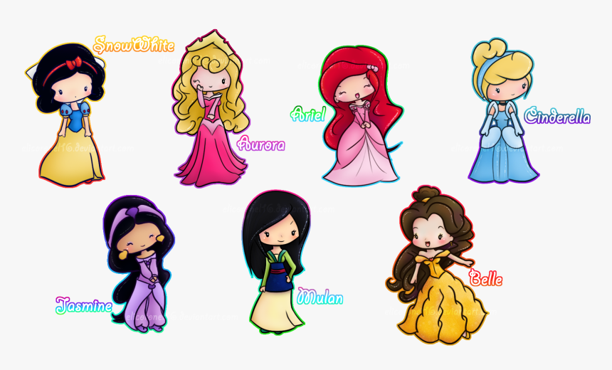 Tumblr Png Disney - Chibi Disney Princess Drawings, Transparent Png, Free Download