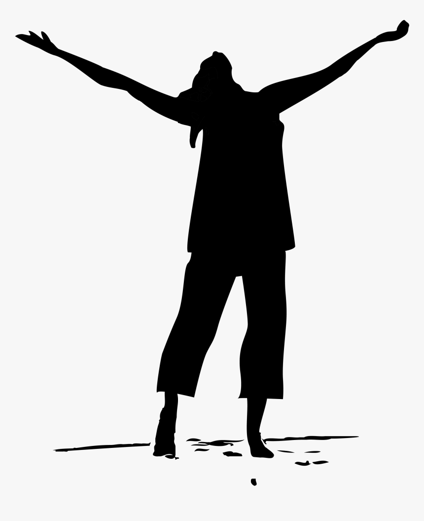 Worship Silhouette Png - Praying Black Woman Silhouette, Transparent Png, Free Download