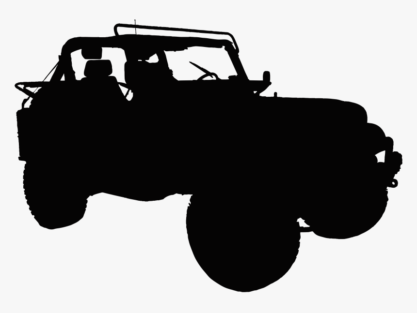 2006 Jeep Wrangler Car Jeep Cj Jeep Grand Cherokee - Clip Art Jeep Silhouette, HD Png Download, Free Download