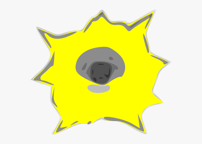 Transparent Bullet Hole Clipart - Bullet Hole Logo Yellow, HD Png Download, Free Download