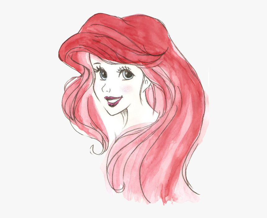 The Little Mermaid, Ariel, And Disney Image - Watercolor Painting Of Disney Characters, HD Png Download, Free Download