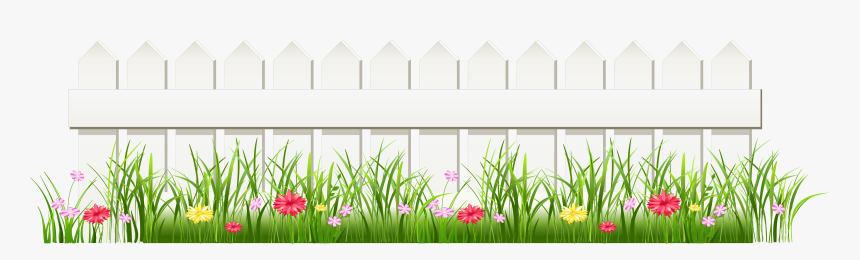 Grass,plant,grass Family,clip - Transparent Garden Fence Clipart, HD Png Download, Free Download